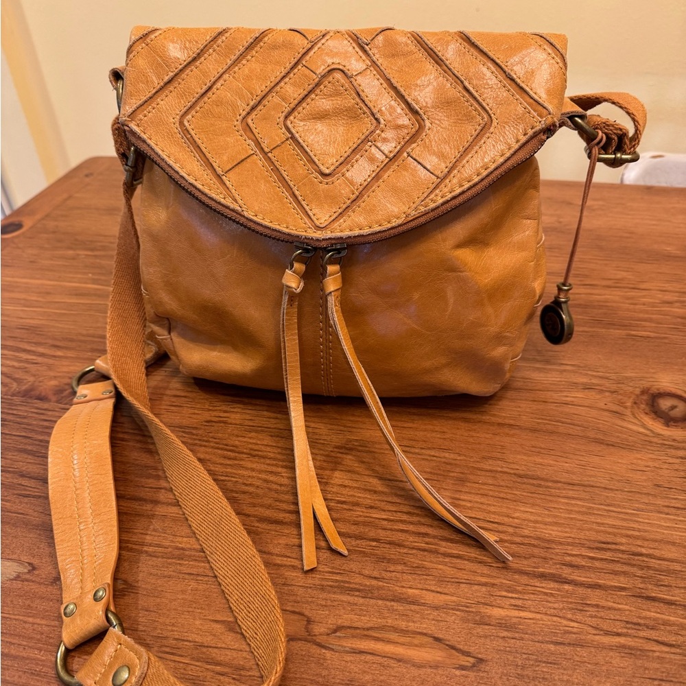 Tan Leather Crossbody Bag